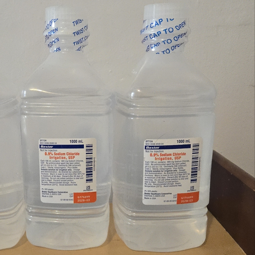 Sterile Saline Solution 2 Bottles Exp 2028